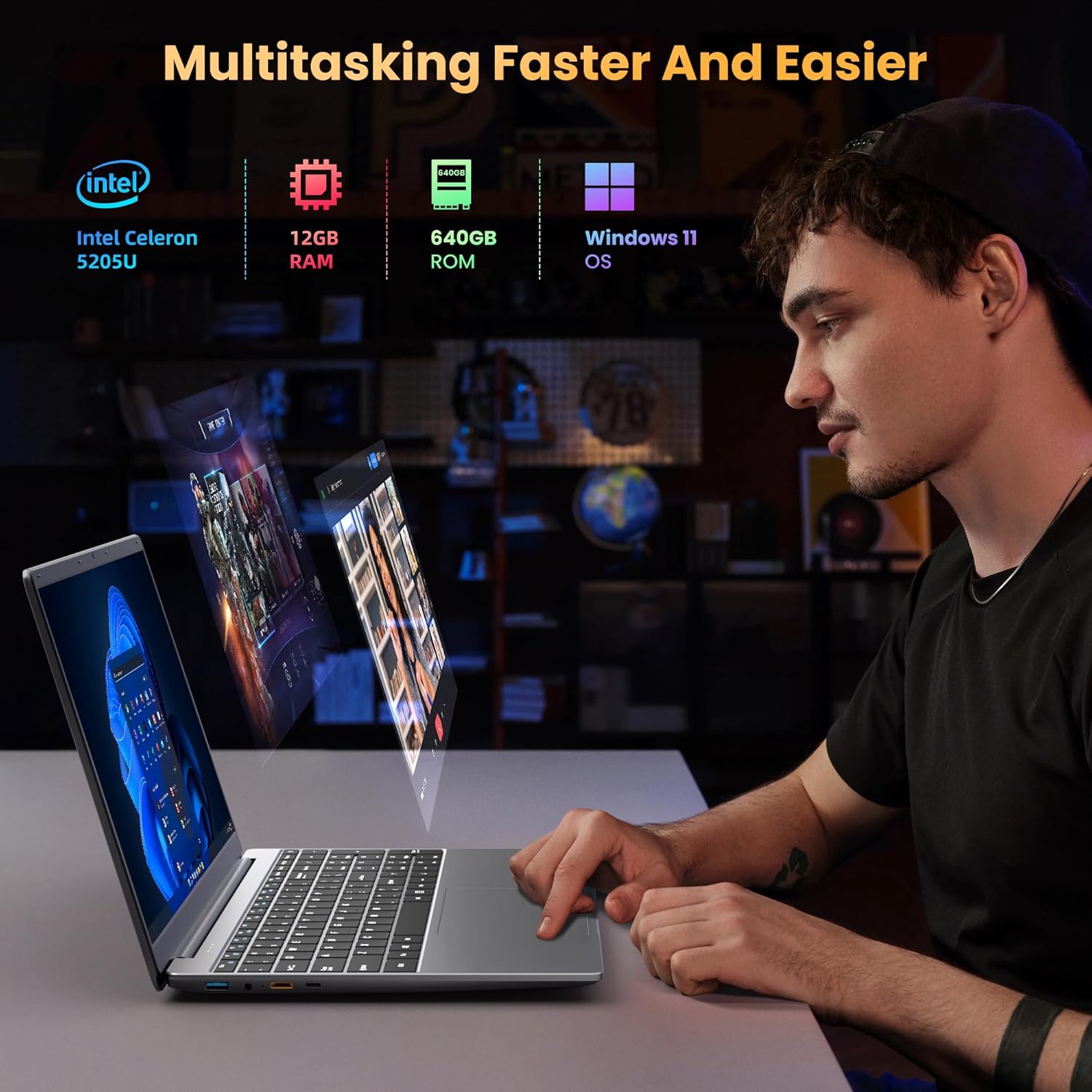 HDMI jumper 15.6" FHD Laptop