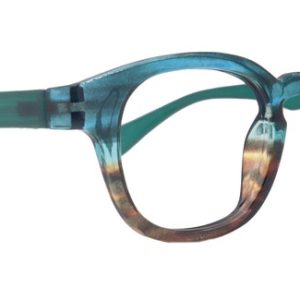 Sorbet Premium Reading Glasses High End Readers +1.25 .. +3.00 (Blue, Brown Transparent) Round Optical Frames.
