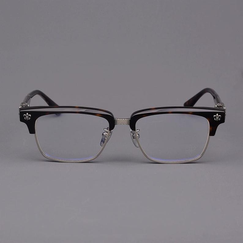 Lightweight Pure Titanium Glasses Frames, Unisex Vintage Style EyeGlasses for Men and Women
