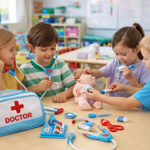 Kids Doctor Playset – Pretend Medical Kit with Stethoscope, Syringe & Tools