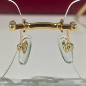 Cartier Clear Lens Glasses, Vintage Style Gold Frame Eyewear Gift For Her, Mother Day Gift