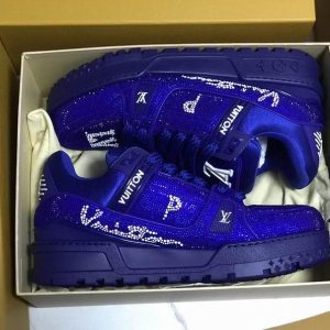 Louis Vuitton Printed Crystals LV Trainer Maxi Sneaker
