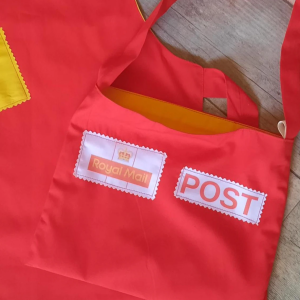 Pretend Play, Children's Postman Apron: Role Play Costume with Post Bag & Letters