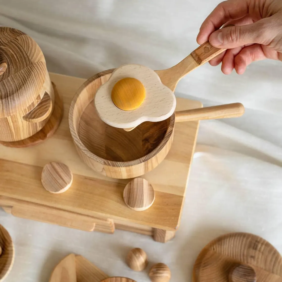 Montessori Wooden Kitchen Set: Pretend Play Cooking Toys for Toddlers