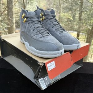 NIKE Mens Air Jordan 12 Retro Wool High Top Sneakers