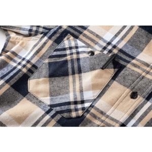Plaid Hooded Shirt Jacket