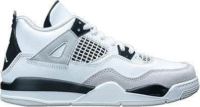 Little Kid's Jordan 4 Retro Military Black White/Blk-Neutral Grey (BQ7669 111) -