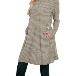 Ribbed Sweater Dress with Pockets