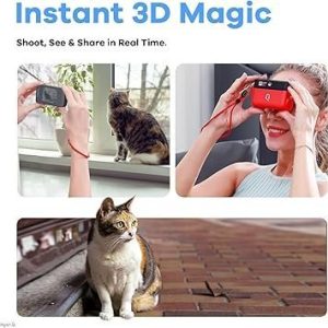 KanDao QooCam EGO, 24MP/8K Photos/4K 60FPS Videos Stereoscopic 3D Instant Display Camera, Compatible on VR Headsets/AR Glasses/Projectors