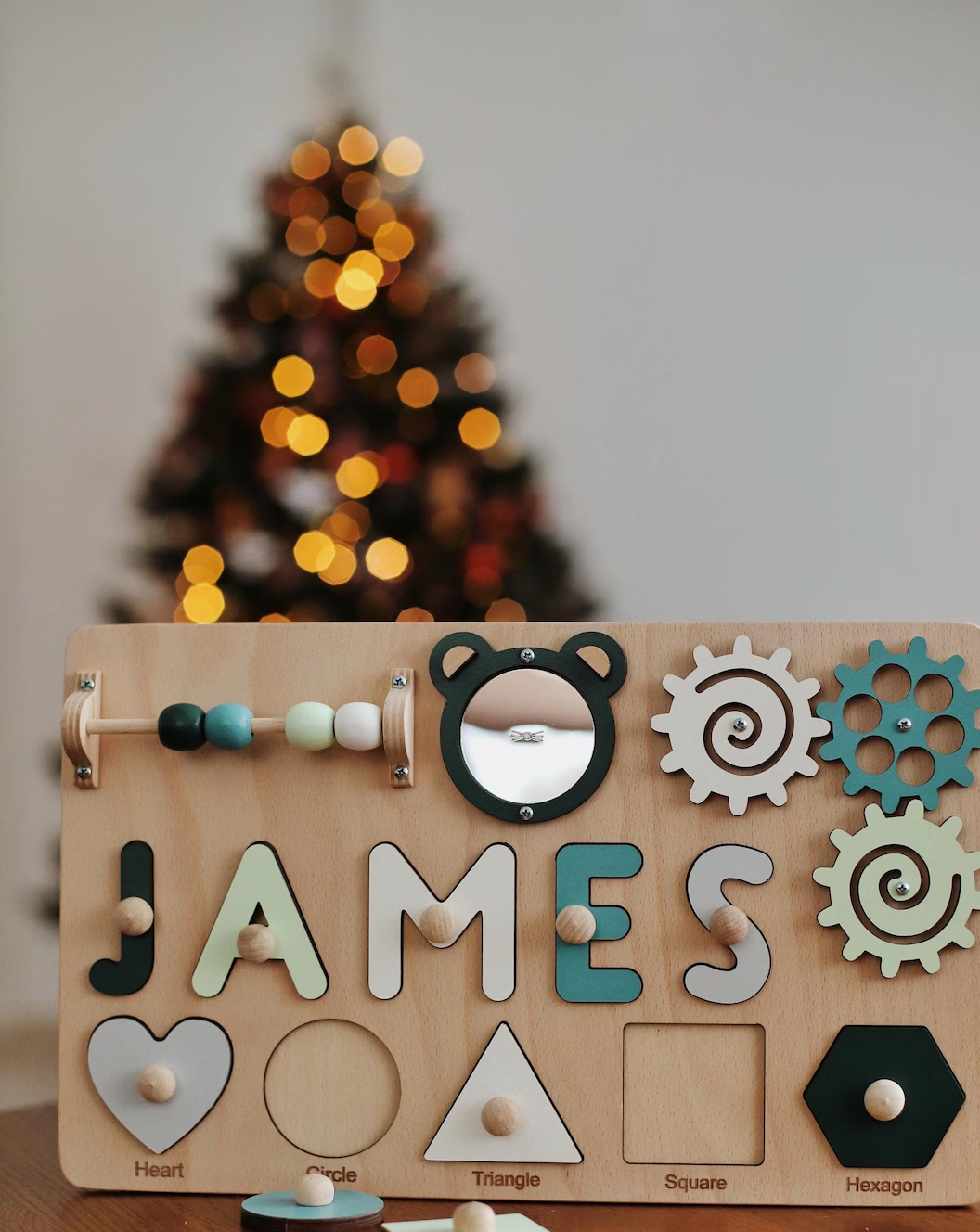 Name Puzzle, Personalized Baby Toy, Name Busy Board