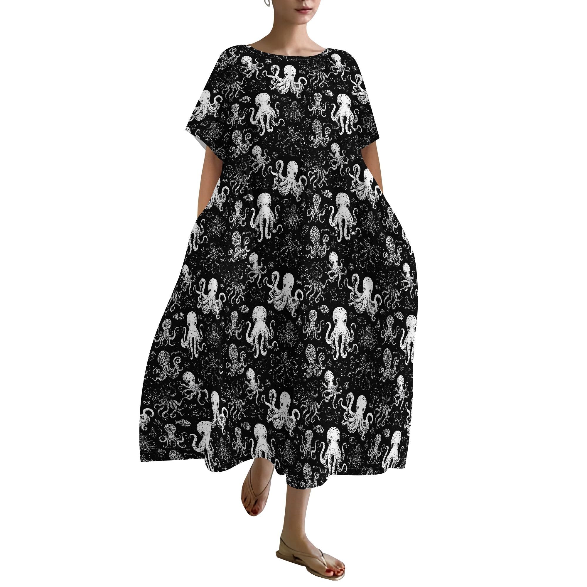 Floral Maxi Dress with Pockets