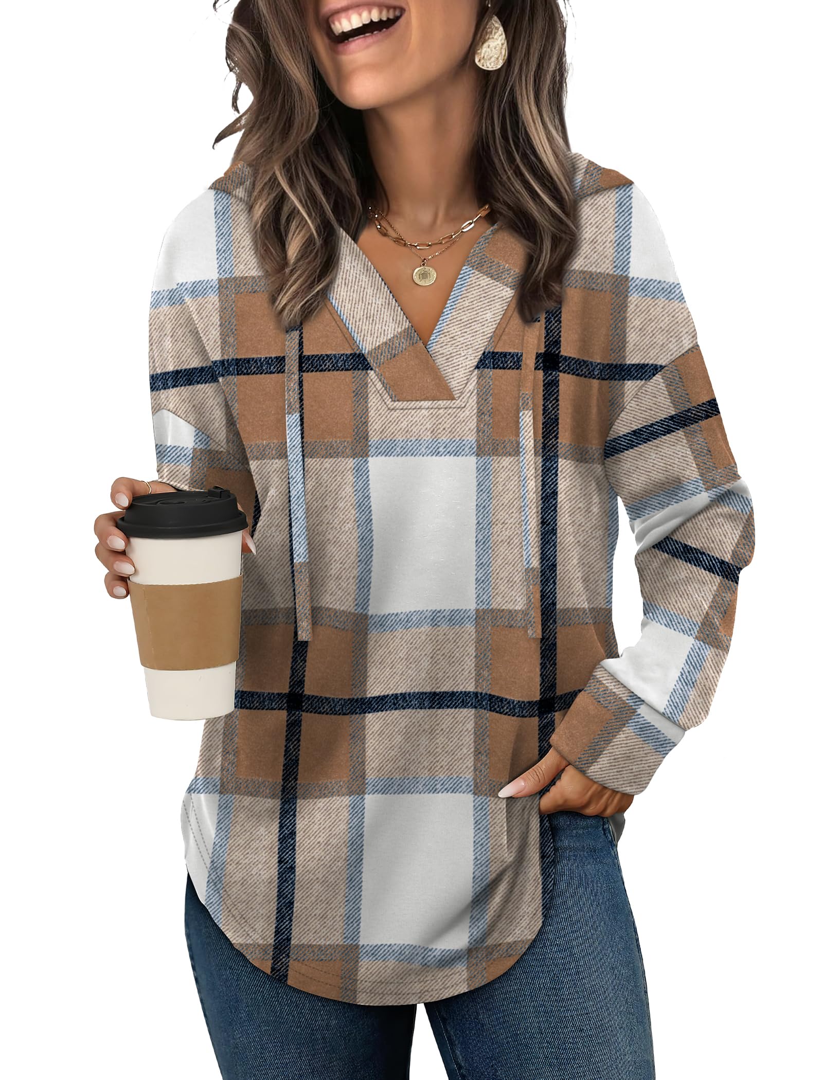 Oversized V-Neck Sweatshirt