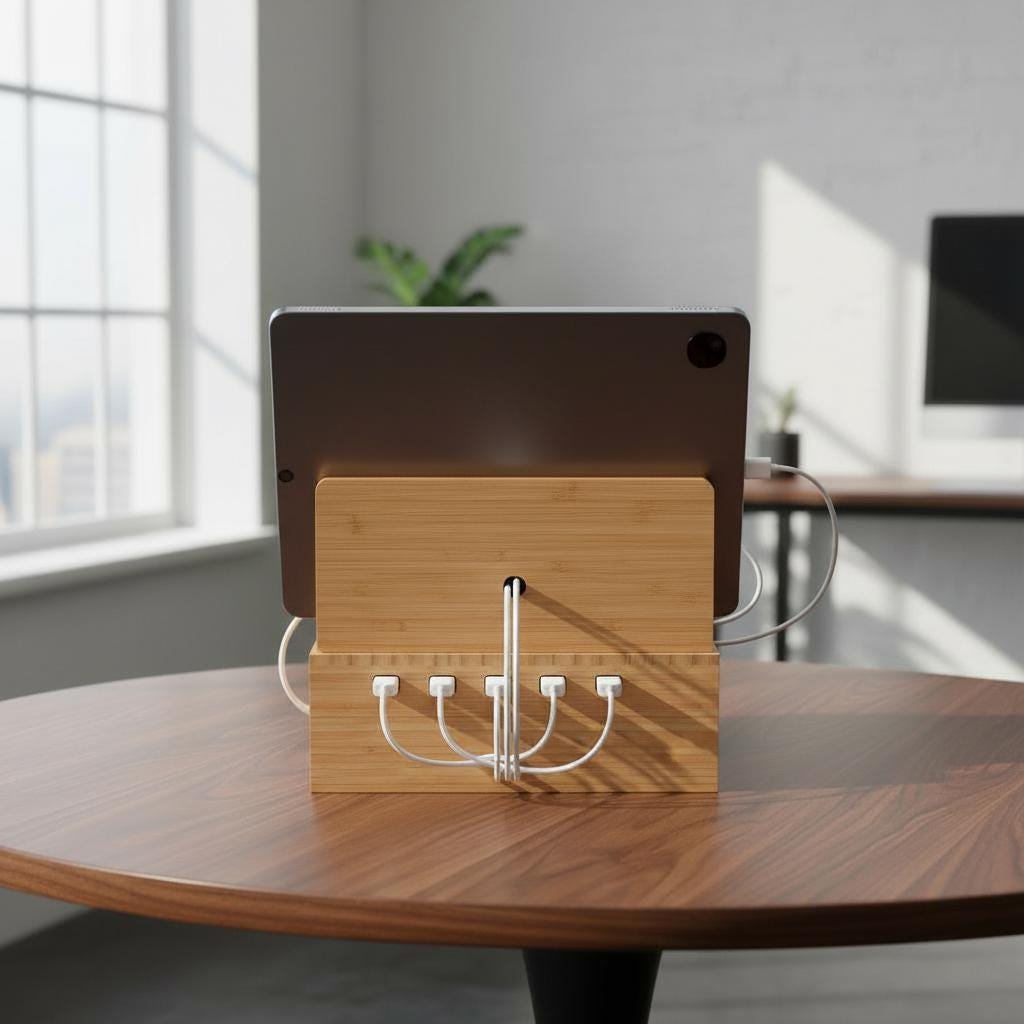 Bamboo Multi-Device Charging Dock
