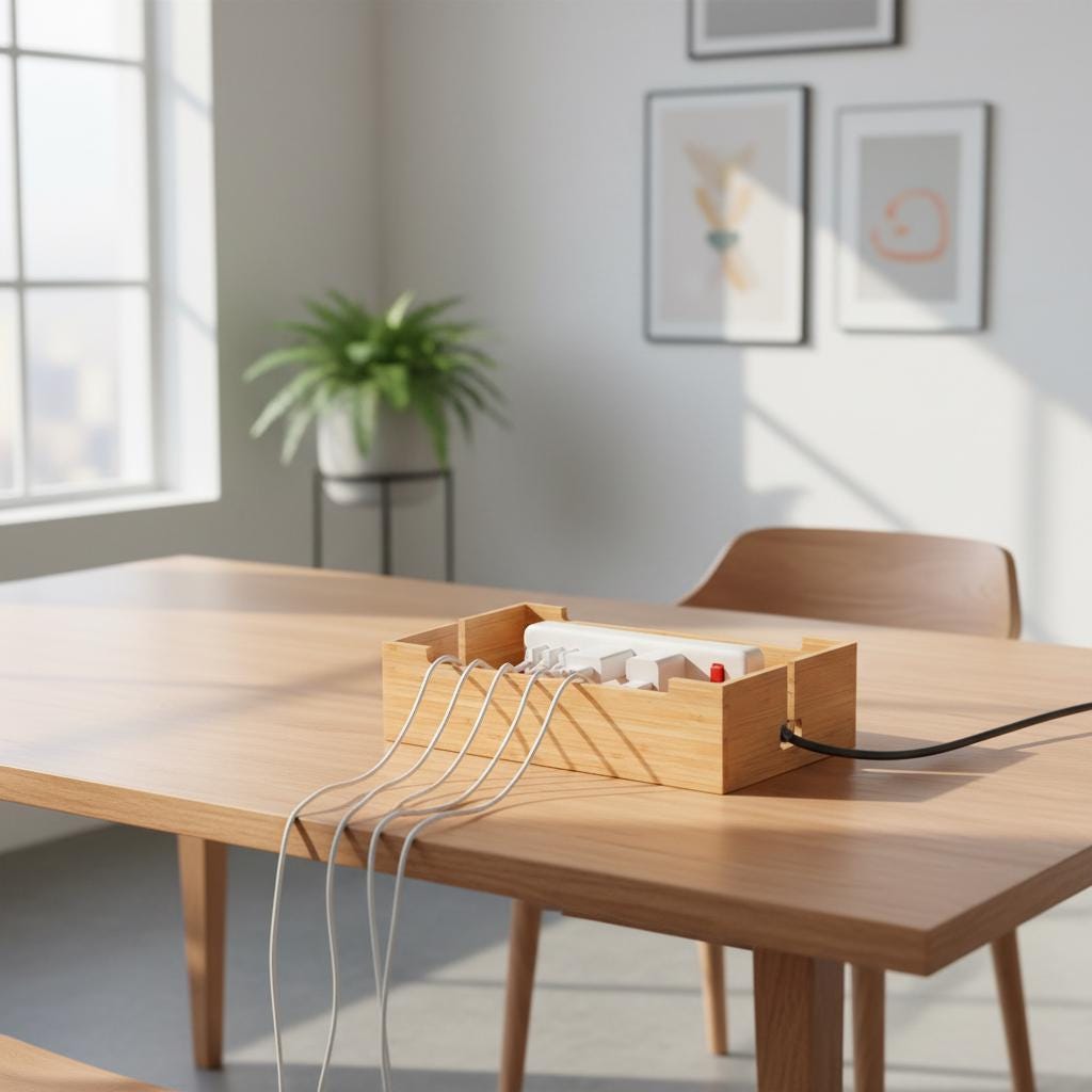 Bamboo Multi-Device Charging Dock