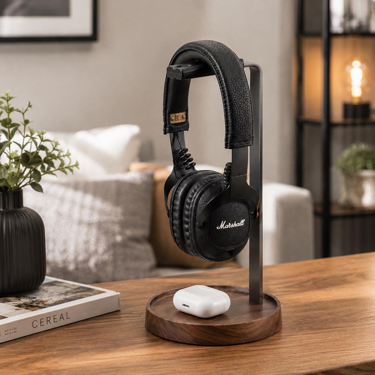 Walnut Headphone Stand