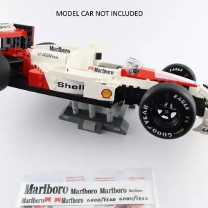 LEGO ICONS Ayrton Senna F1 McLaren Mp4/4 Replacement wheels Tires and Stickers 10330