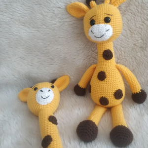 Amigurumi Giraffe and Rattle, Newborn gift
