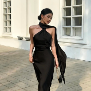 Backless Silk dress