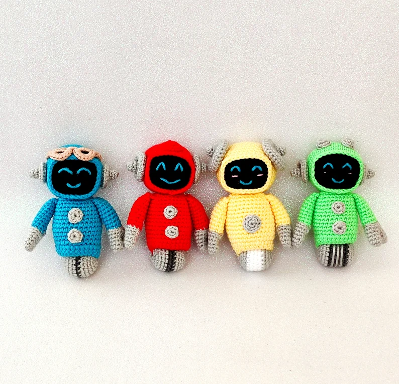 Gecko's Garage Mechanicals Crochet Plush / Amigurumi / Mechanic/ Toddler Boy Birthday/Gecko's Garage Cartoon Toy